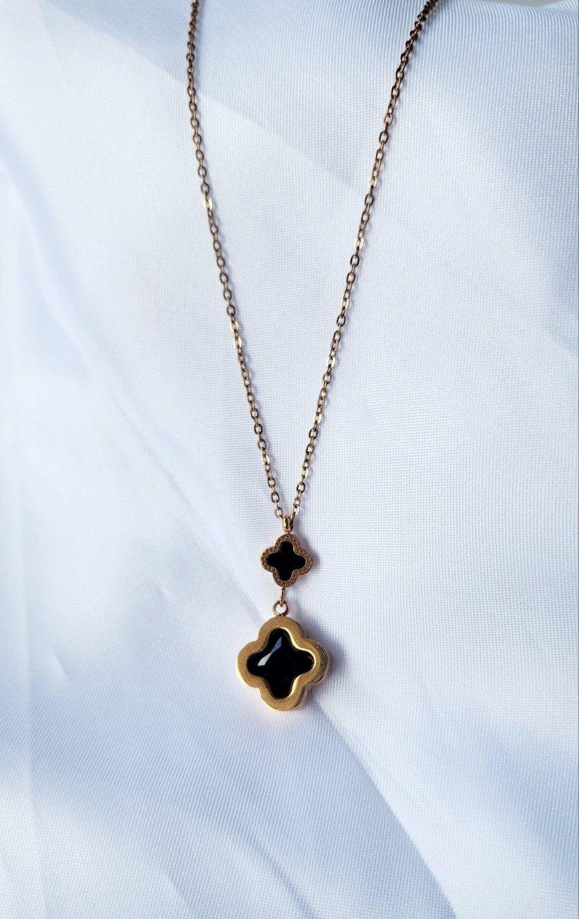 alhambra louis vuitton black clover necklace